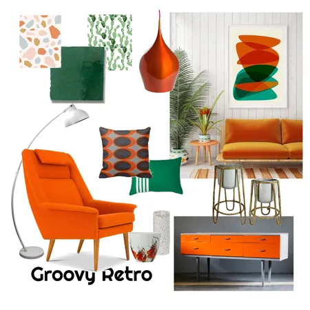 groovy retro Interior Design Mood Board by Beverlea on Style Sourcebook