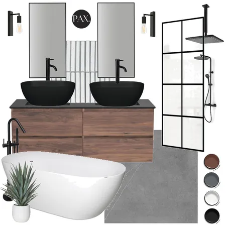 Modern Industrial Bathroom Interior Design Mood Board by PAX Interior Design on Style Sourcebook