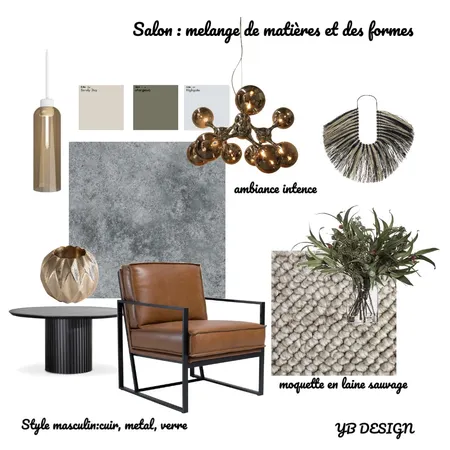 salon en cuir Interior Design Mood Board by FREEAZUR YB DESIGN on Style Sourcebook