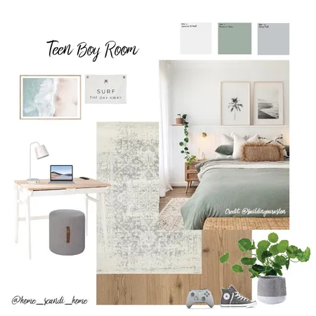 Teen Boy Room Interior Design Mood Board by @home_scandi_home on Style Sourcebook