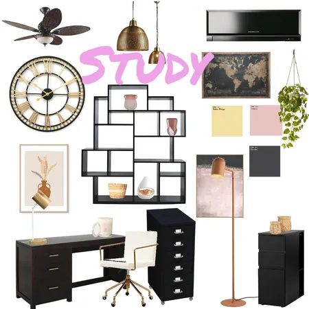 Study Mood Board Interior Design Mood Board by RedRogue on Style Sourcebook