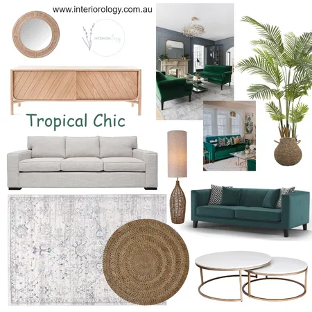Tropical Chic Living Interior Design Mood Board by interiorology on Style Sourcebook
