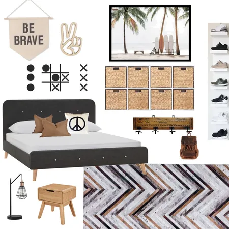 brown and black boys room Interior Design Mood Board by Sisu Styling on Style Sourcebook
