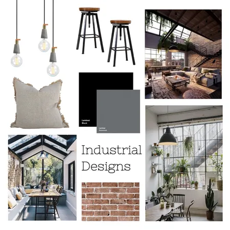 industrial Interior Design Mood Board by Kate Hackett on Style Sourcebook