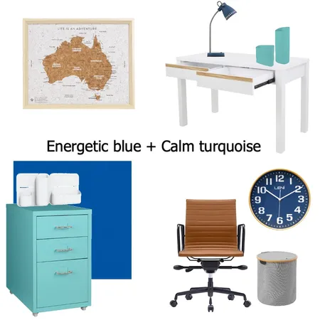 Energetic blue + Calm Turquoise Interior Design Mood Board by Swoon on Style Sourcebook