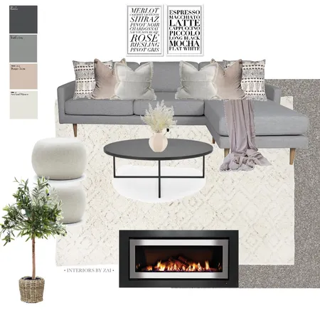 Calm modern living room Interior Design Mood Board by Interiors By Zai on Style Sourcebook