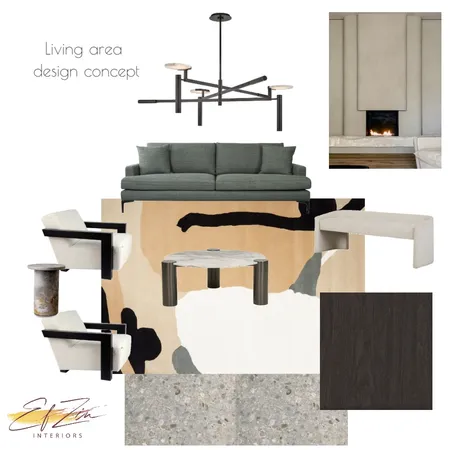 Kensie 350 Living area concept Interior Design Mood Board by EF ZIN Interiors on Style Sourcebook