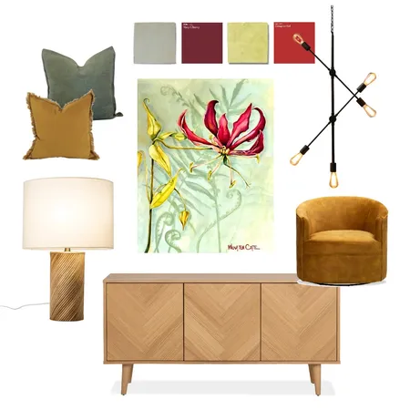 Spider Lily Interior Design Mood Board by Wilna ten Cate Art & Craft on Style Sourcebook