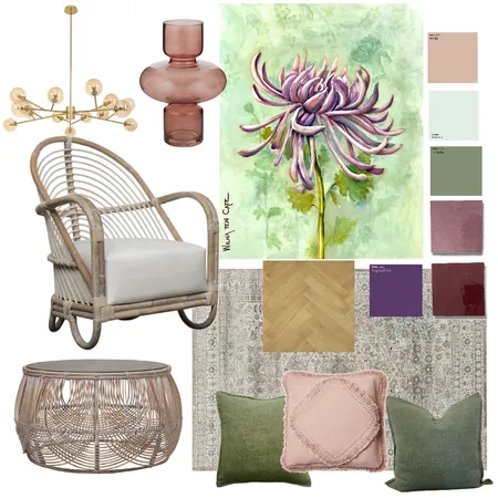 Chrysanthemum Interior Design Mood Board by Wilna ten Cate Art & Craft on Style Sourcebook