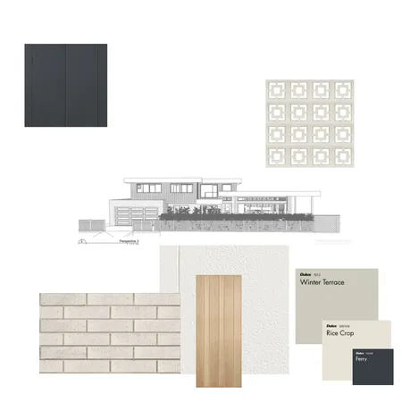 Exterior Mid Century Modern inspired Interior Design Mood Board by Nette on Style Sourcebook