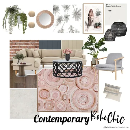 Contemporary Boho Chic Interior Design Mood Board by PaletteTexture on Style Sourcebook