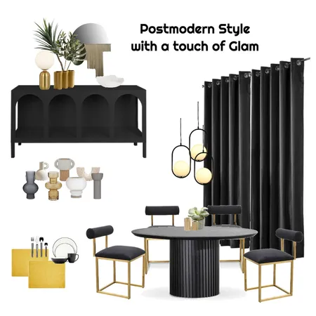 Postmodern Dining Room Interior Design Mood Board by Design Decor Decoded on Style Sourcebook