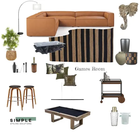 Hope Island Games Room Interior Design Mood Board by Simplestyling on Style Sourcebook