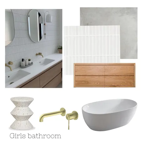 girls bathroom Interior Design Mood Board by Boutique Yellow Interior Decoration & Design on Style Sourcebook