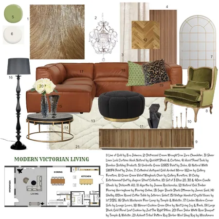 Victorian Modern Living Interior Design Mood Board by kelmac88 on Style Sourcebook