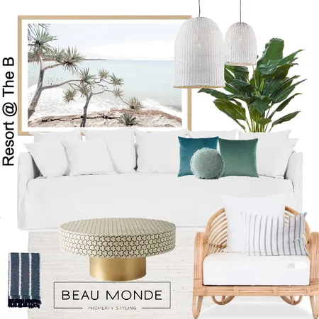 Resort at The B Interior Design Mood Board by Beau Monde Property Styling on Style Sourcebook