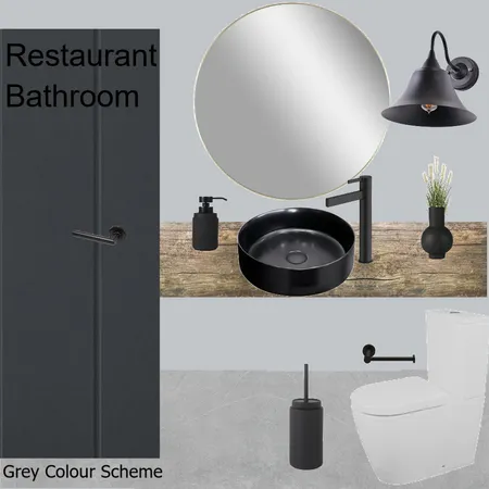 Restaurant Bathroom - Grey Scheme 2 Interior Design Mood Board by MrsLofty on Style Sourcebook