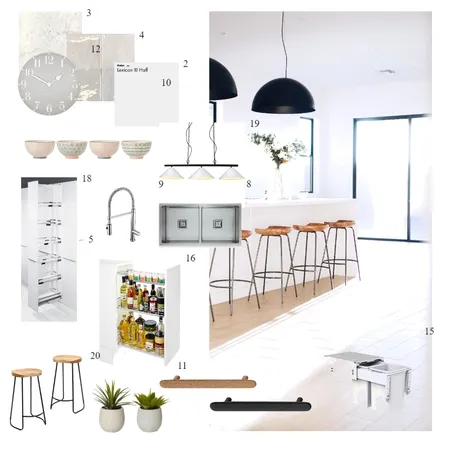 Modern White Kitchen with timber accents Interior Design Mood Board by Häfele Home on Style Sourcebook