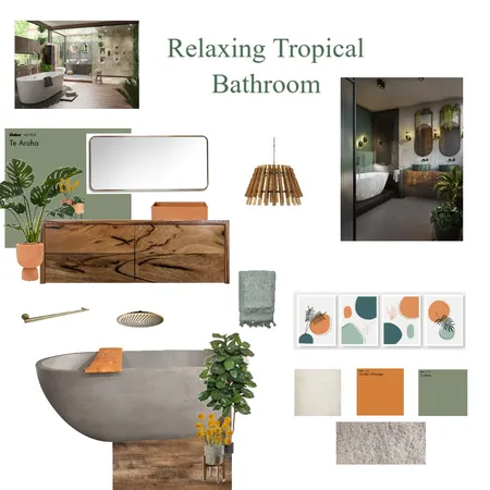 tropical bathroom Interior Design Mood Board by Amatos21 on Style Sourcebook