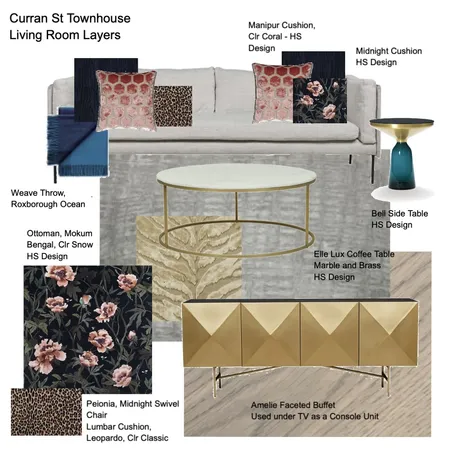 Curran St Living Room Layers Interior Design Mood Board by Helen Sheppard on Style Sourcebook