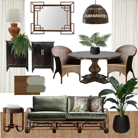 British Colonial Lounge Room Interior Design Mood Board by Ballantyne Home on Style Sourcebook