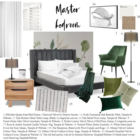 Master bedroom Interior Design Mood Board by Tunde H on Style Sourcebook