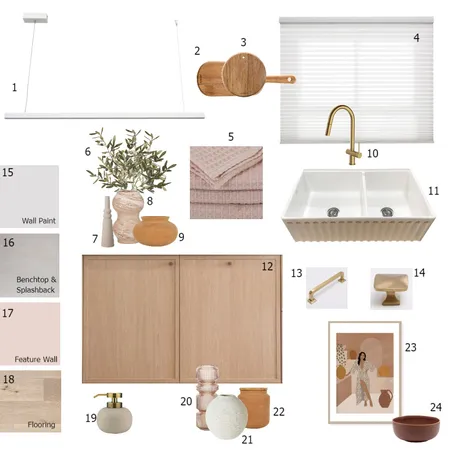 Kitchen Sample Board Interior Design Mood Board by AJ Lawson Designs on Style Sourcebook