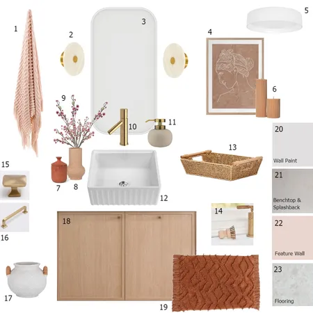 Laundry Sample Board Interior Design Mood Board by AJ Lawson Designs on Style Sourcebook