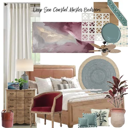 Deep Sea Coastal Master Bedroom Interior Design Mood Board by Mfors on Style Sourcebook