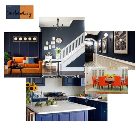 complementary blue and orange Interior Design Mood Board by caseyanderson on Style Sourcebook