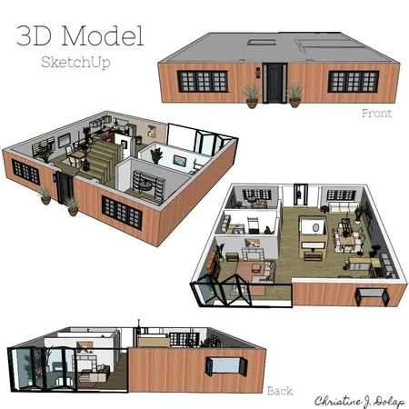 sketchup assignment 3D model Interior Design Mood Board by Christine Dolap on Style Sourcebook