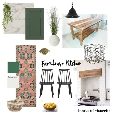 Farmhouse Kitchen Interior Design Mood Board by House of Visocchi on Style Sourcebook