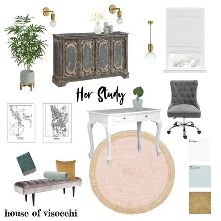 HER Study Interior Design Mood Board by House of Visocchi on Style Sourcebook