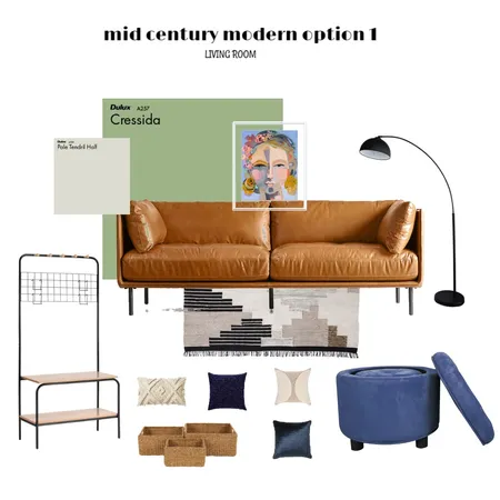 Mid century modern option 1 Interior Design Mood Board by bollere1 on Style Sourcebook