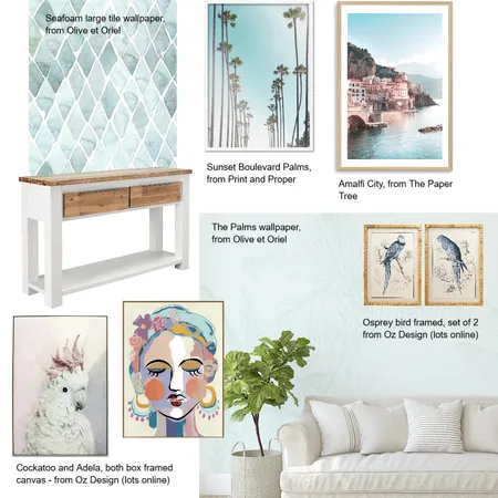 Coastal wall ideas Interior Design Mood Board by Jenny Blume design & feng shui on Style Sourcebook