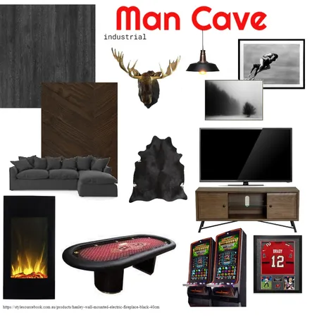Man Cave Interior Design Mood Board by madyrix on Style Sourcebook