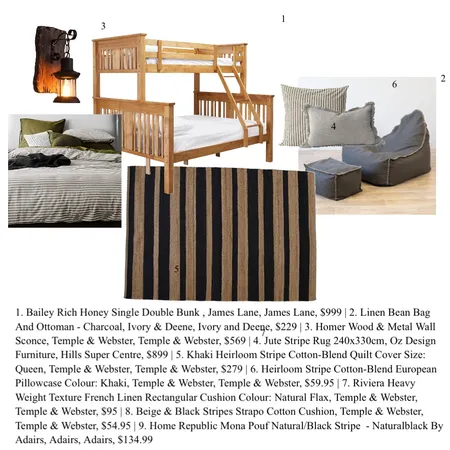 Alta Bunk Beds Conceptual Interior Design Mood Board by gbmarston69 on Style Sourcebook