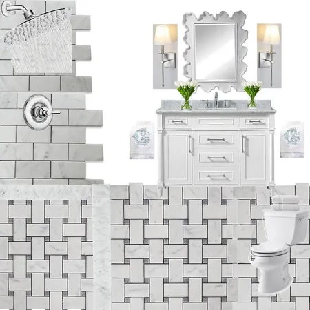 Guest Bathroom Upstairs Interior Design Mood Board by Hayley Knifley on Style Sourcebook