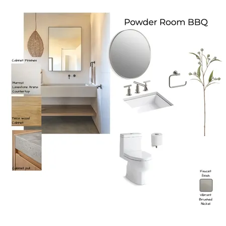 Powder Bathroom BBQ Interior Design Mood Board by Noelia Sanchez on Style Sourcebook
