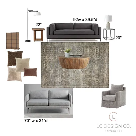 Paulette Living Room Interior Design Mood Board by LC Design Co. on Style Sourcebook