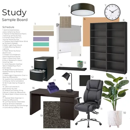 Study Sample Board Interior Design Mood Board by kim_iacono on Style Sourcebook