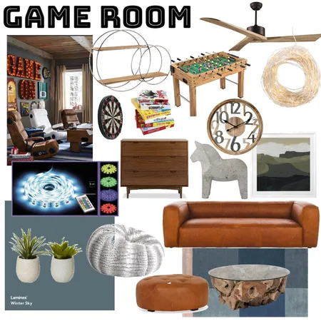 game room Interior Design Mood Board by har on Style Sourcebook