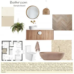 Japandi Bathroom Interior Design Mood Board by Samantha Interiors on Style Sourcebook