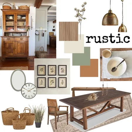 rustic dining room Interior Design Mood Board by ashleyrosebarbush on Style Sourcebook