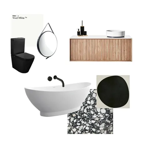 Monochrome Bathroom Interior Design Mood Board by Mary Saldevar on Style Sourcebook