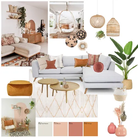 Boho Living Interior Design Mood Board by Svea Deutsch on Style Sourcebook