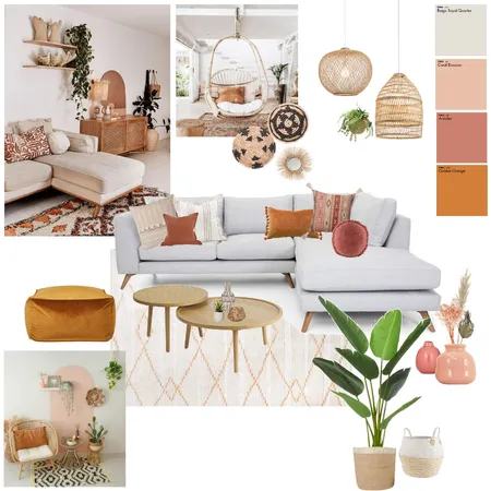 Boho Living 2 Interior Design Mood Board by Svea Deutsch on Style Sourcebook