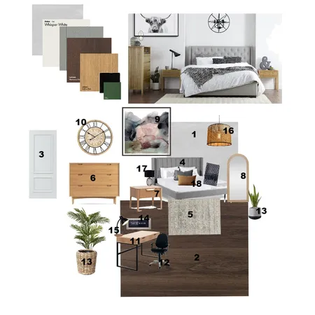 Executive Bedroom 1 Interior Design Mood Board by Asma Murekatete on Style Sourcebook