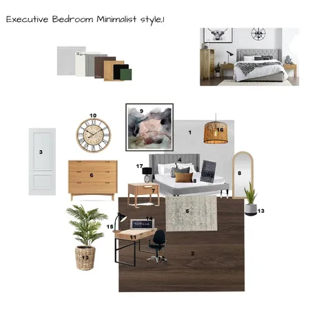Executive Bedroom Style1 Interior Design Mood Board by Asma Murekatete on Style Sourcebook