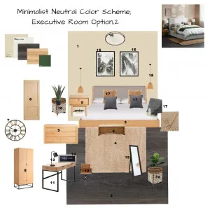 Executive Bedroom Option 2 Interior Design Mood Board by Asma Murekatete on Style Sourcebook
